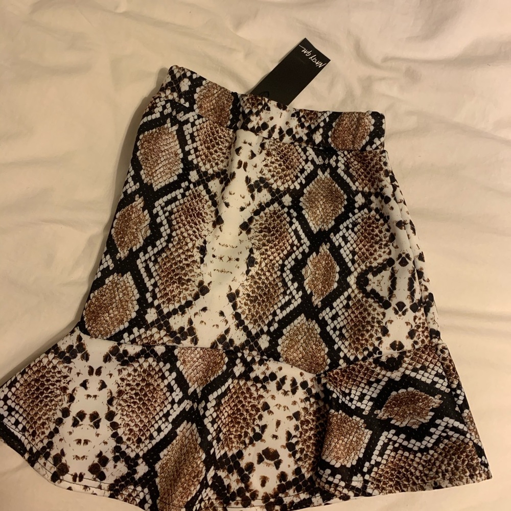 Nasty gal snake skirt